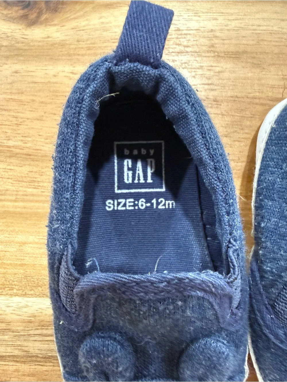 GAP Navy Bunny Face Baby Slip-On Shoes